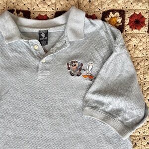 Warner Bros 90s Blue Tasmanian Devil Golf Polo